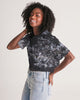 stars map black Women's Lounge Cropped Tee