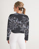 stars map black Women's Cropped Sweatshirt