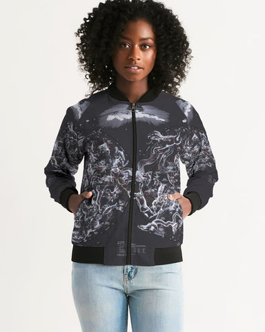 stars map black Women's Bomber Jacket