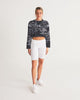 stars map black Women's Cropped Sweatshirt