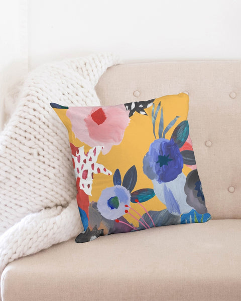 Flower painting Throw Pillow Case 18"x18"