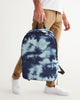 Tie Dye  dark blue Large Backpack