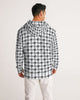 plaid black gray Men's Hoodie