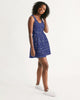 stars map blue Women's Scoop Neck Skater Dress