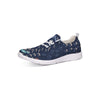 flower pattern BLUE Lace Up Flyknit Shoe