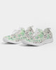 Water color green flower pattern Women's Lace Up Flyknit Shoe