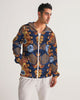 Gold garden ikat Men's Windbreaker