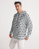 plaid black gray Men's Hoodie