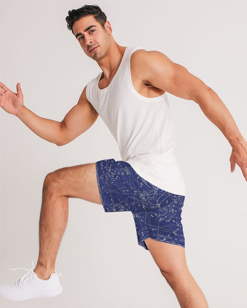 stars map blue Men's Jogger Shorts