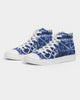 Tie Dye Blue Men's Hightop Canvas Shoe