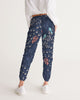 flower pattern BLUE Women's Track Pants