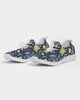 flower pattern yellow blue Women's Lace Up Flyknit Shoe