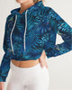 Floliage blue dream Women's Cropped Hoodie