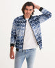 Tie Dye  blue dots Men's Bomber Jacket