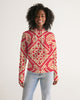 Chinese Print red Women's Hoodie