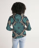 Chinese Print Green Women's Hoodie