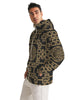 Chinese Print Black Men's Windbreaker