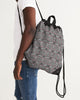 Leopard Print Canvas Drawstring Bag