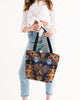 Gold garden ikat Canvas Zip Tote