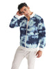 Tie Dye  dark blue Men's Track Jacket